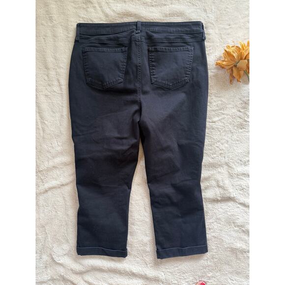 NYDJ Black Cropped Jeans Size 12 - Picture 1 of 7